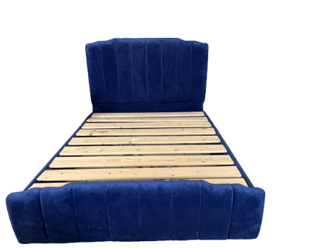 High Backboard Blue Bed